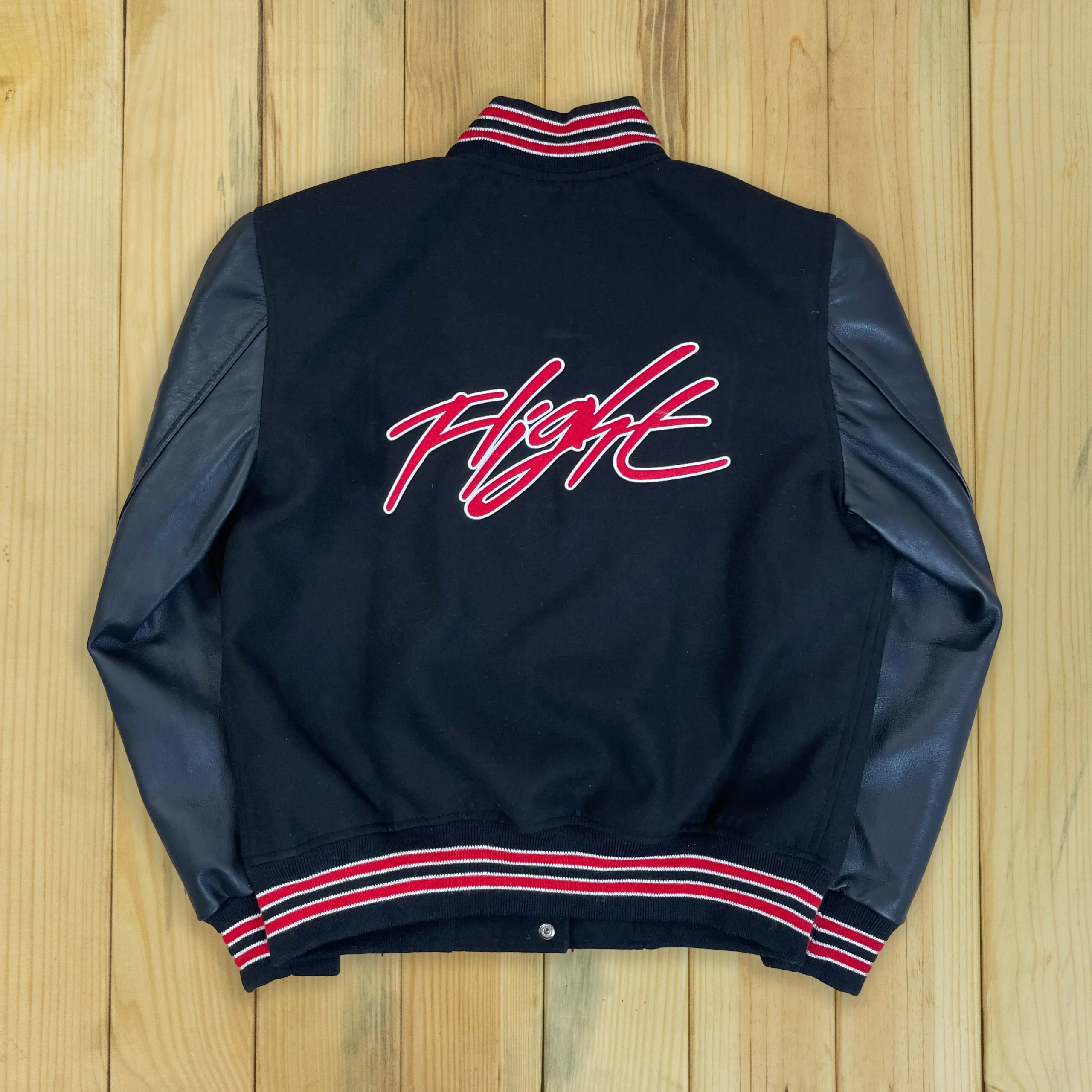 Alternative view of Jordan Women’s Black Wool & Leather Varsity Jacket