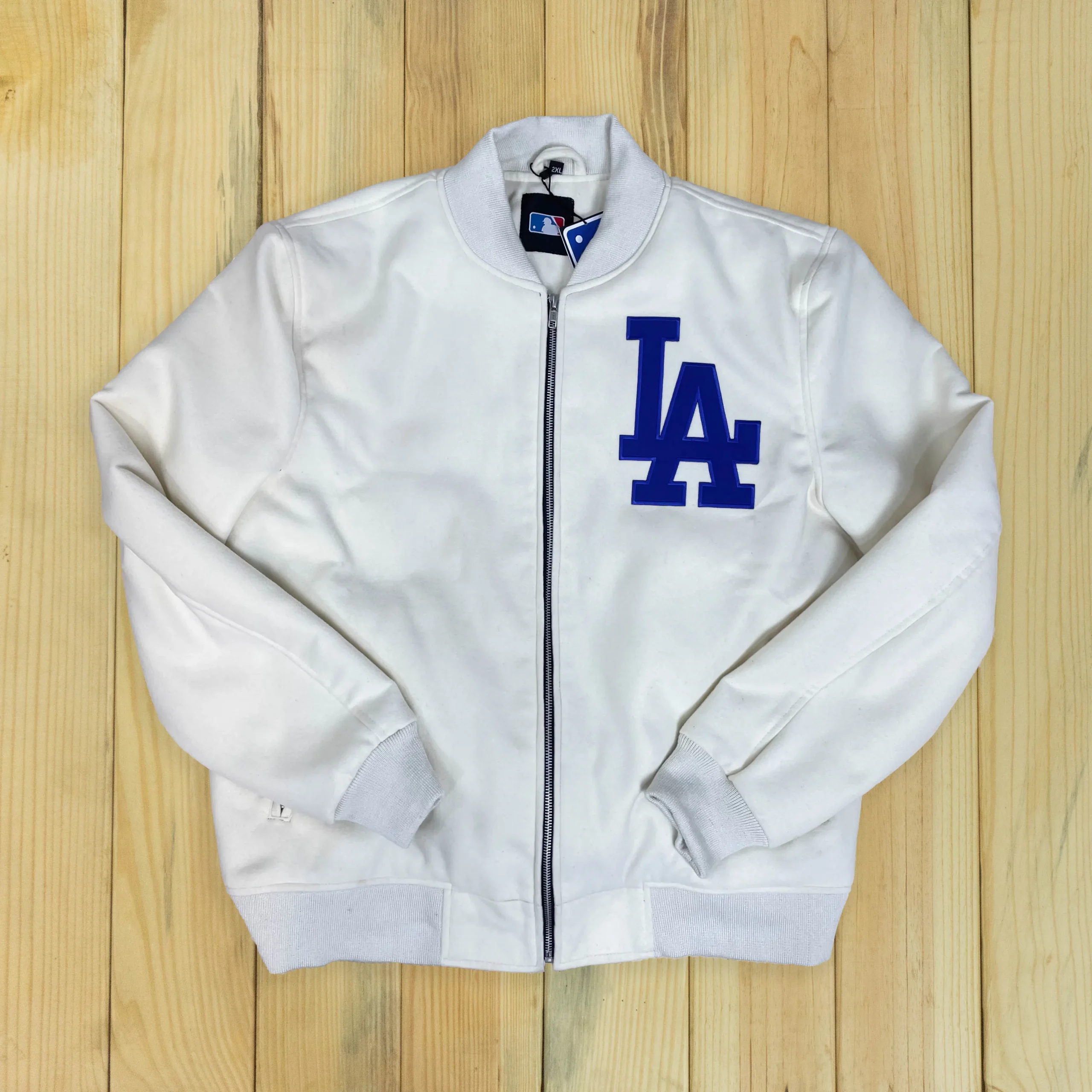 La Dodgers 2024 World Series Champions Cream Bomber Jacket