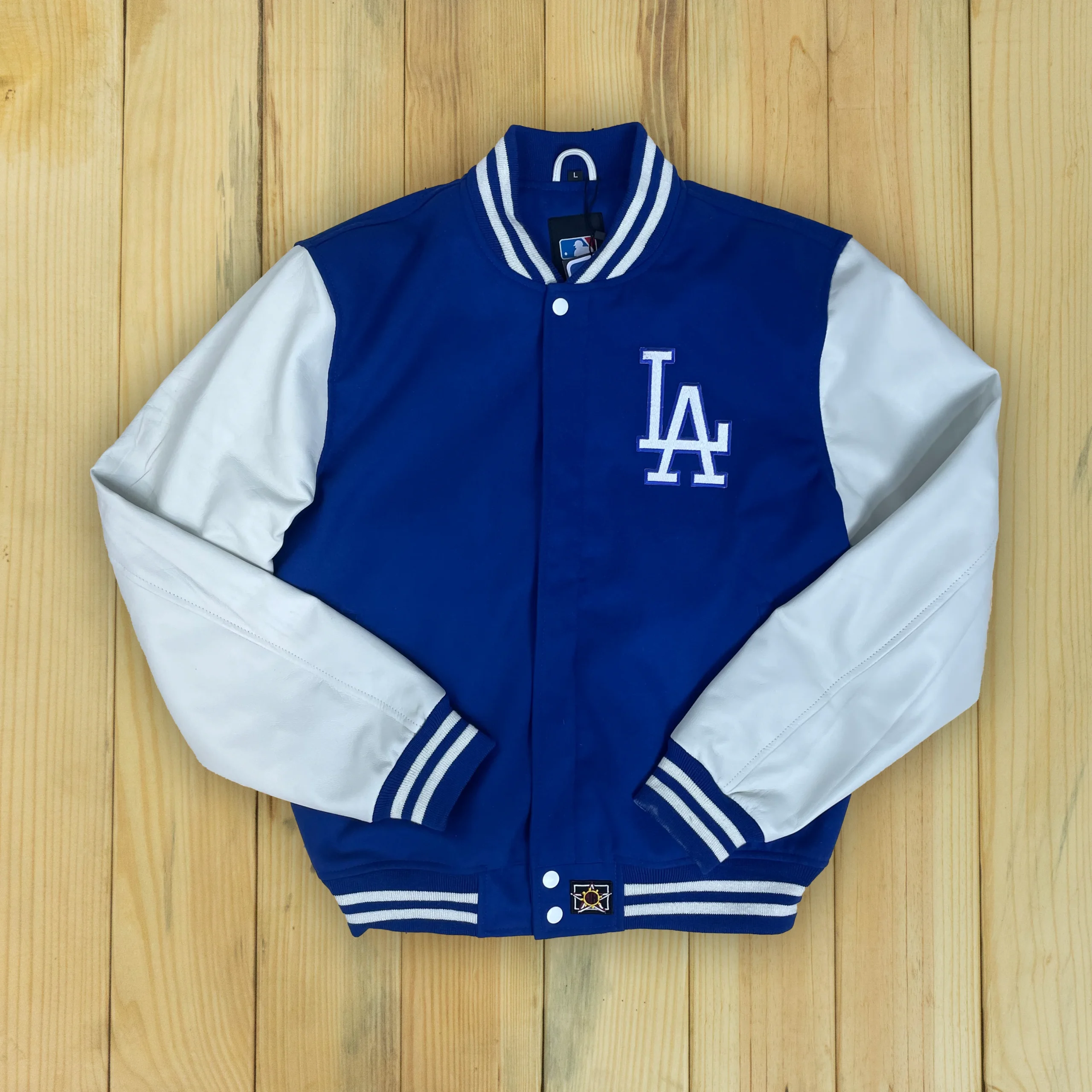 Los Angeles Dodgers Two Tone Wool & Leather Varsity Jacket