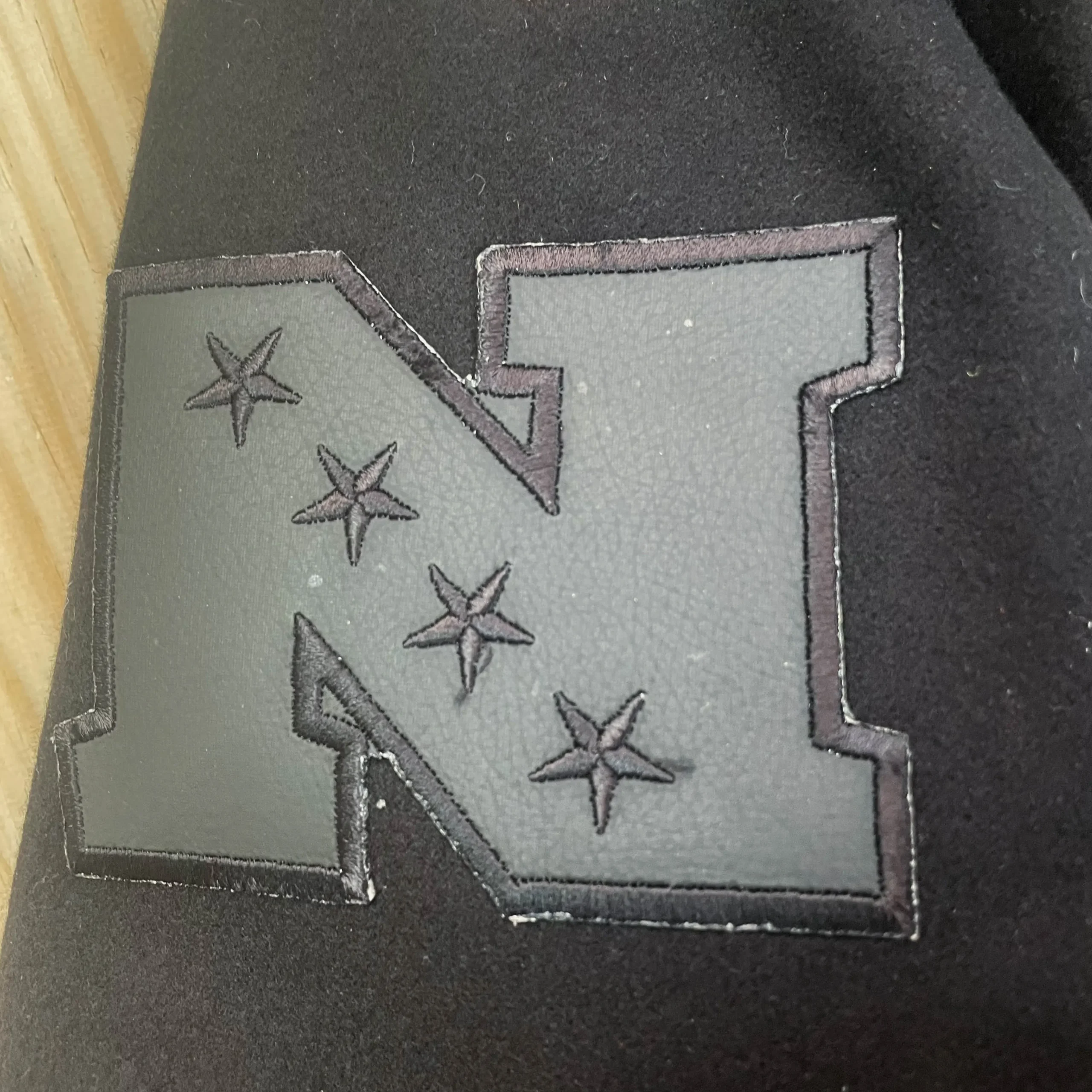 Philadelphia Eagles Black Walk The Tunnel Wool Varsity Jacket - Image 4