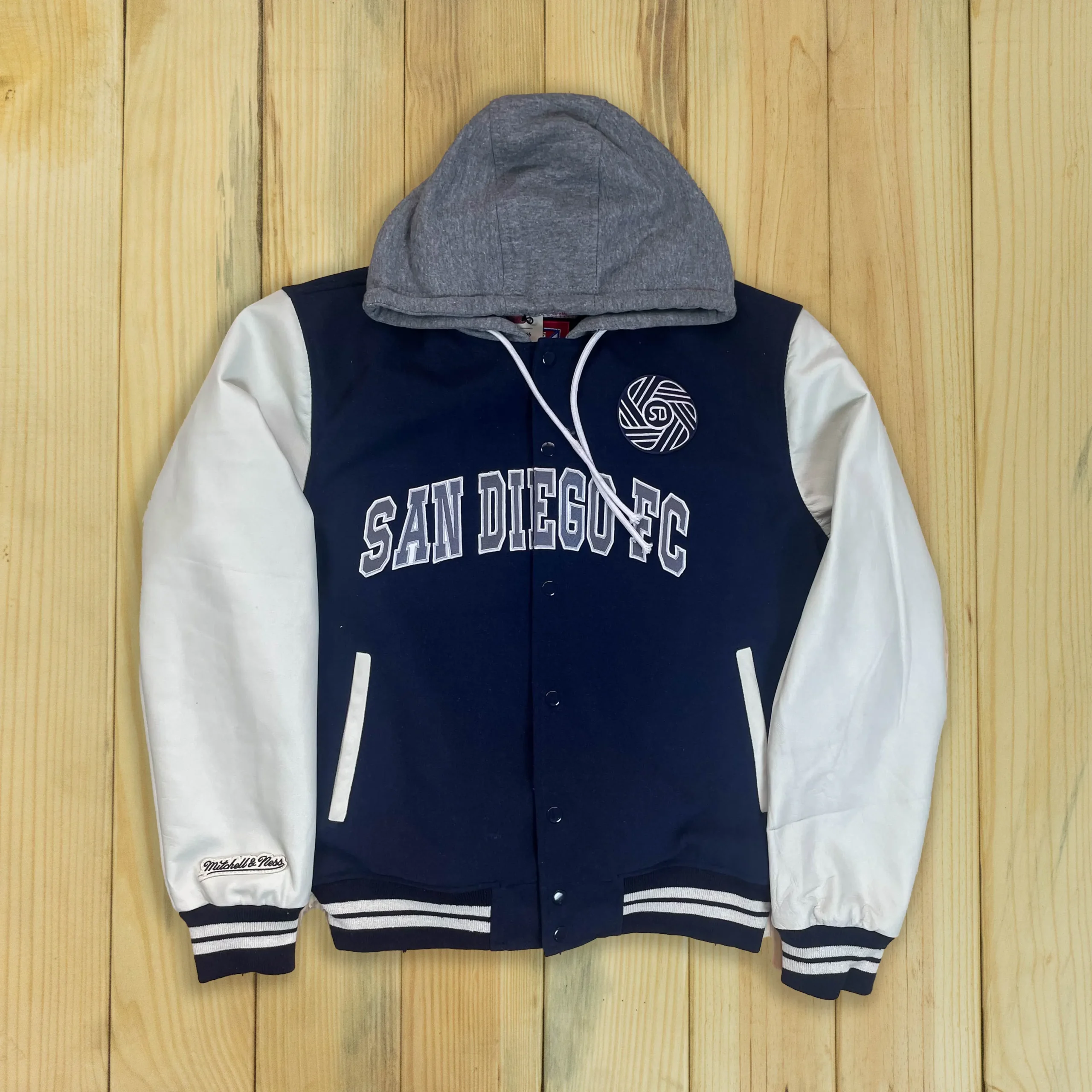 San Diego Fc Navy Sideline Fleece Full-snap Jacket