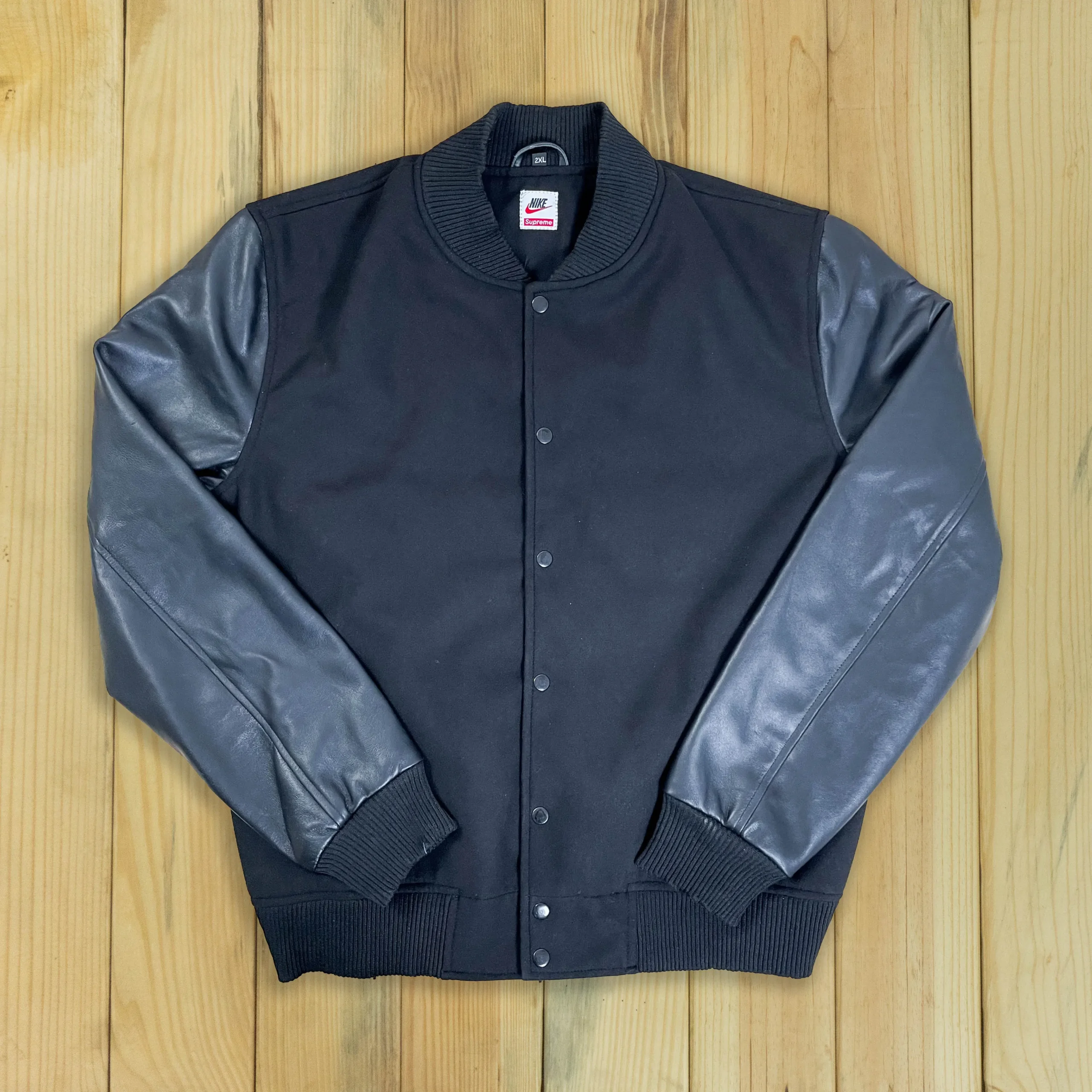 Supreme Motion Logo Black Varsity Jacket