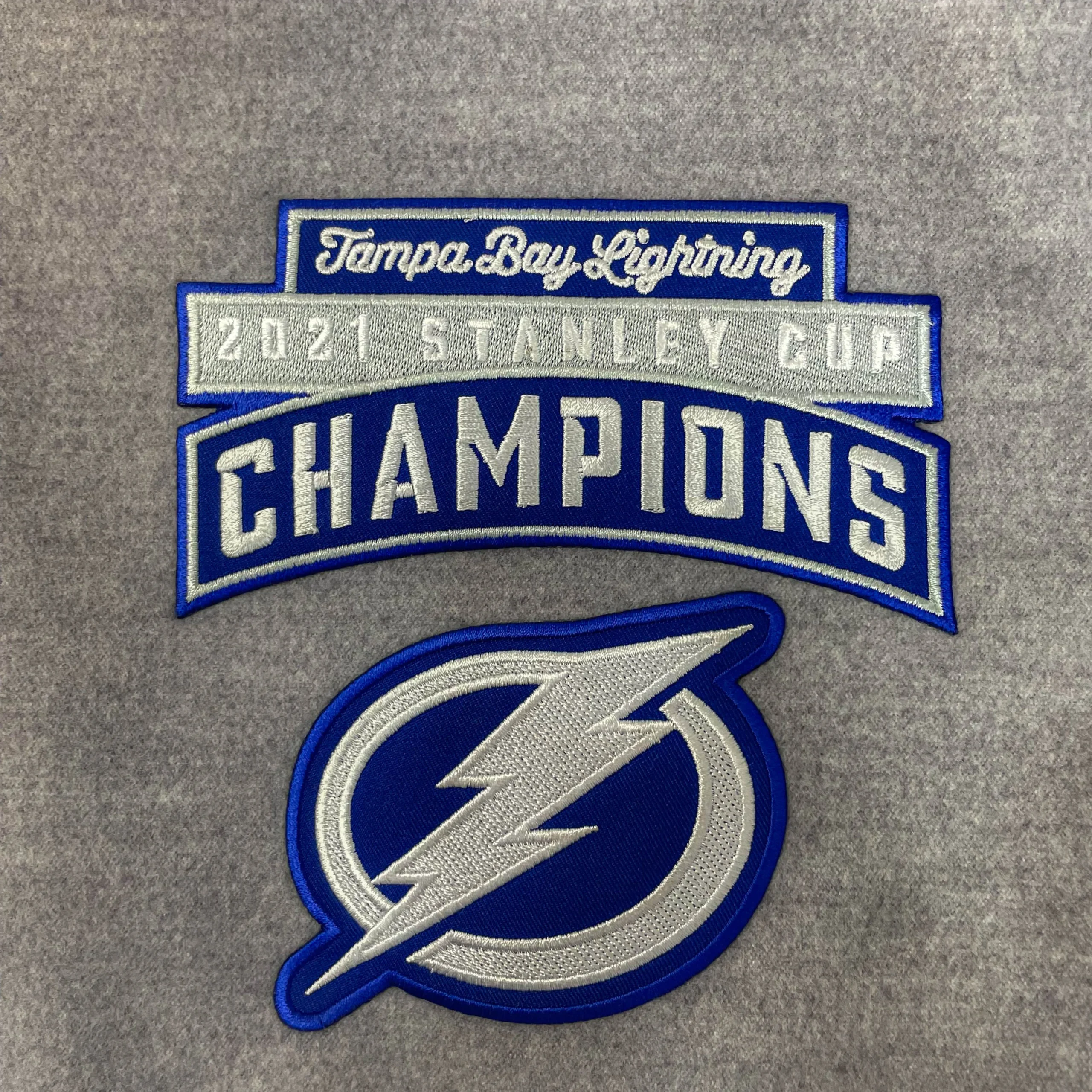 Tampa Bay Lightning 3 Time Stanley Cup Champions Polyester Varsity Jacket - Image 4