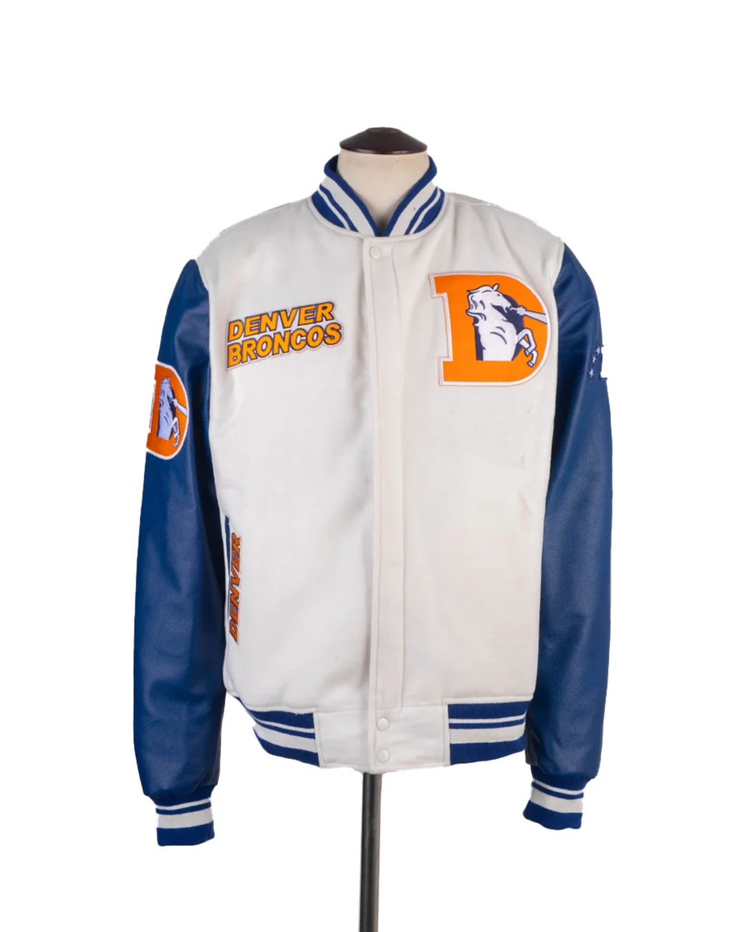Women’s Denver Broncos Game Day Classics Wool & Leather Varsity Jacket