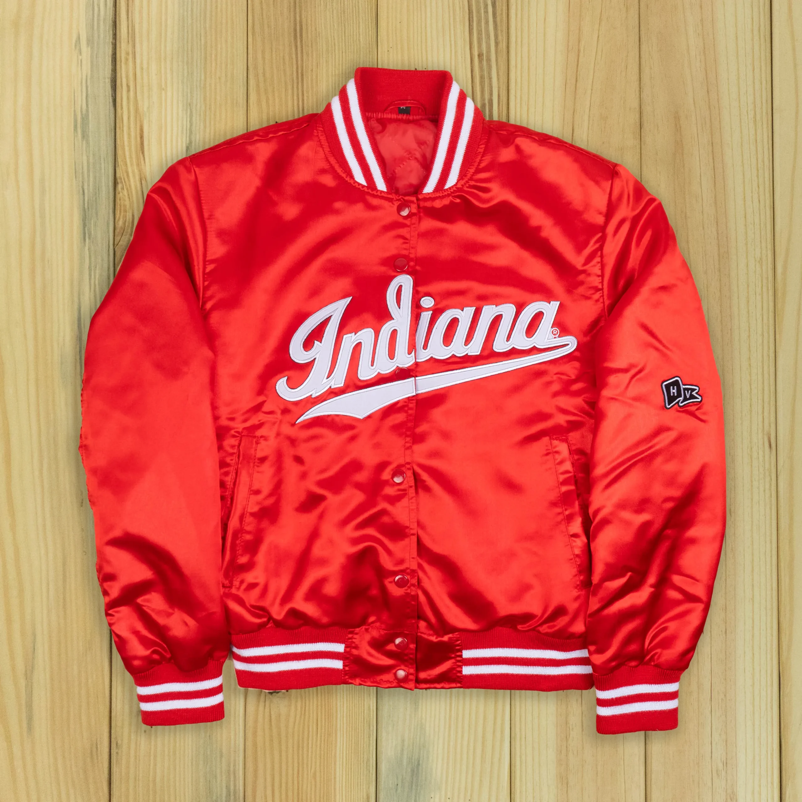 Women’s Indiana Hoosiers A-Game Satin Varsity Jacket